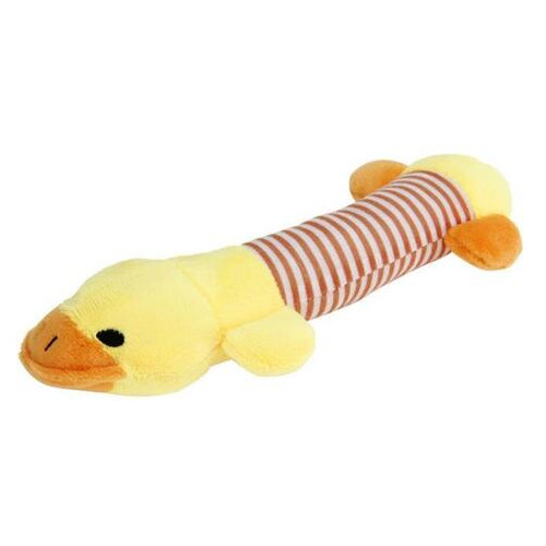 Іграшка для собак CatNip Свиня з пищалкою 3D плюшева 22 см рожевий Жовтий фото №1
