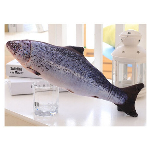 Риба іграшка для кота CatNip плюшева 3D Форель з котячою м'ятою фото №1