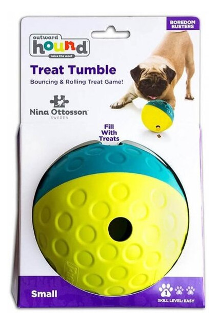 М'яч для собак Outward Hound Nina Treat Tumble Small для ласощів двоколірний 0700603673266 (no67326) фото №3
