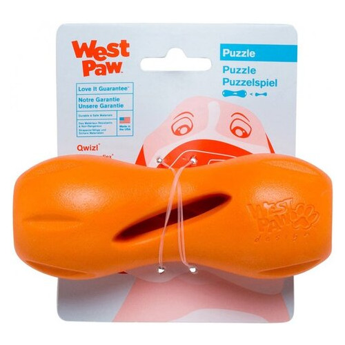 Іграшка для собак West Paw Qwizl Small Tangerine 14см 0747473757429 (ZG090TNG) фото №3