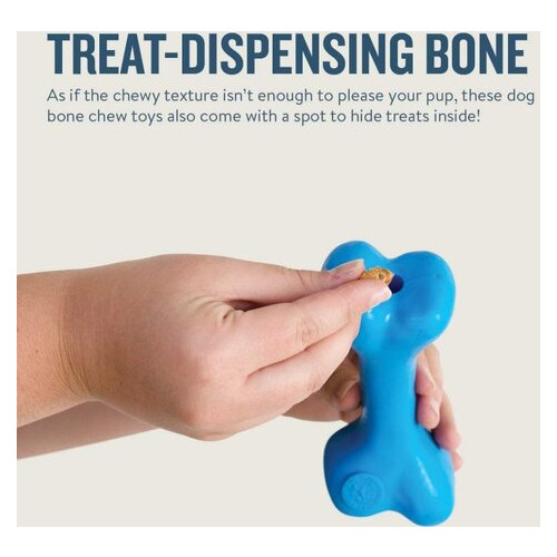 Іграшка для собак Planet Dog Orbee Bone Blu SM кістка для жування мала блакитна 0834447004488 (pd68682) фото №4