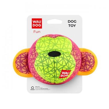 Іграшка для собак WAUDOG Fun, Мавпа, Ш 16 см, Дл 10 см рожевий (62037) (4823089348612) фото №1