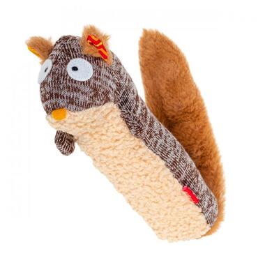 Іграшка для собак Білка з пищалкою GiGwi Plush, текстиль, 29 см (75309) (4823089351759) фото №2