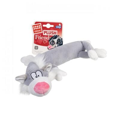 Іграшка для собак Кіт з пищалкою/тканина GiGwi Plush, плюш, штучне хутро, 63 см (75227) (4823089352275) фото №1
