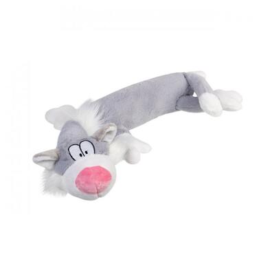 Іграшка для собак Кіт з пищалкою/тканина GiGwi Plush, плюш, штучне хутро, 63 см (75227) (4823089352275) фото №2