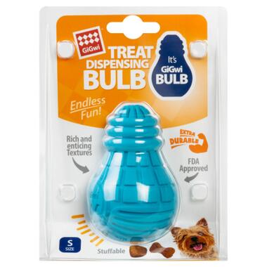 Іграшка для собак Лампочка гумова GiGwi Bulb Rubber, гума, S, блакитна (2336) (4823089352985) фото №2