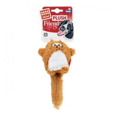 Іграшка для собак Лисичка з великою пищалкою GiGwi Plush, плюш, штучне хутро, 18 см (75220) (4823089351131) фото №1