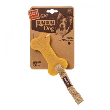 Іграшка для собак Гумова кістка мала GiGwi Gum Gum, екорезина, текстиль, 24 см (2302) (4823089352169) фото №1