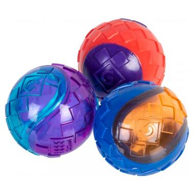 Іграшка для собак Три м'ячі з пищалкою GiGwi Ball, гума, 5 см (2323) (4823089351148) фото №1
