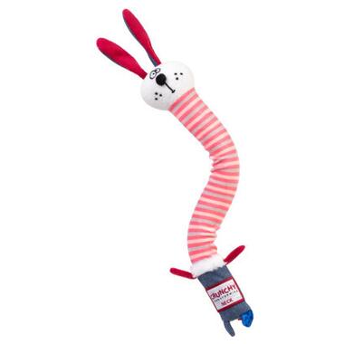 Іграшка для собак GiGwi Crunchy Заєць з хрусткою шиєю та пищалкою 28 см (75516) фото №1
