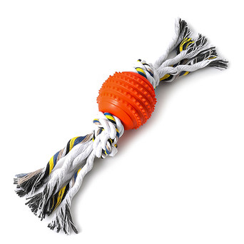 Іграшка для собак Taotaopets 04A3301 Мотузка з кулею Orange фото №1