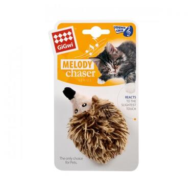Іграшка для котів жик з електронним чіпом GiGwi Melody chaser, штучне хутро, 10 см (75376) (4823089351865) фото №1