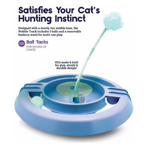 Іграшка для кішок Petstages Wobble Track Blu Трек-неваляшка блакитна 0700603677608 (pt67760) фото №5
