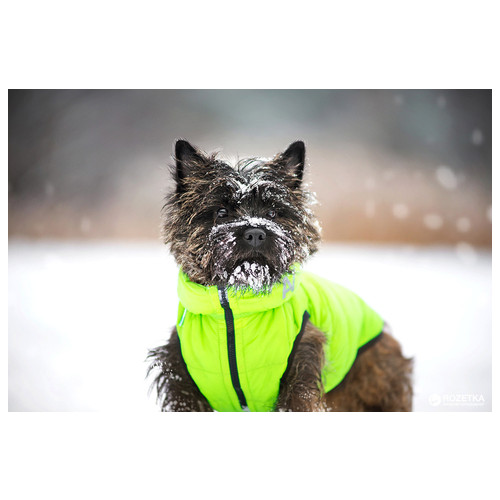 Двостороння курточка Airy Vest L 55 для великих собак Салатово-чорна (2570) фото №6