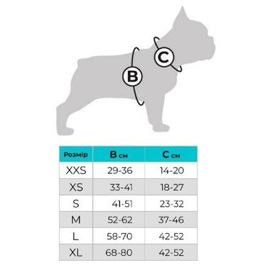 Курточка-накидка для собак WAUDOG Clothes світловідбивна, XXS, А 23 см, B 29-36 см, З 14-20 см (5489) (4823089358055) фото №5