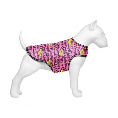 Курточка-накидка для собак WAUDOG Clothes, малюнок Чудо-жінка в рожевому, XXS, А 23 см, B 29-36 см, З 14-20 см (501-4010) (4823089359298) фото №1