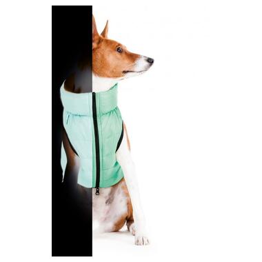 Курточка для собак AiryVest Lumi двостороння, що світиться, розмір L 55, салатово-блакитна (2320) (_4823089305189) фото №6