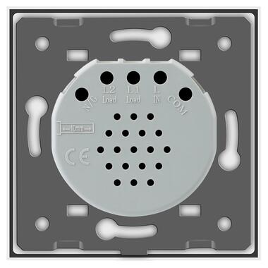 Сенсорна кнопка 2 сенсора 12/24В Livolo білий скло (VL-C702CH-11) фото №6