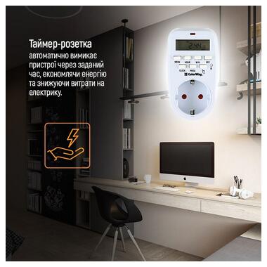 Таймер-розетка ColorWay (16A/3680W) электронный недельный 7D (CW-STE01-7D) фото №14