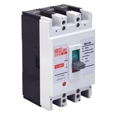 Шафний автоматичний вимикач SAFE 63А 3P З 35кА Horoz Electric (114-004-3063-010) фото №1