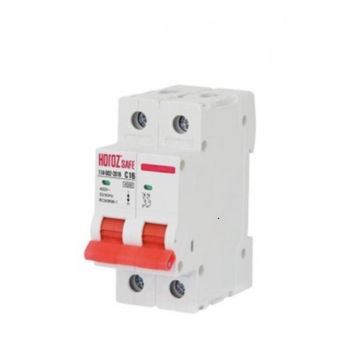 Автоматичний вимикач SAFE 16А 2P C Horoz Electric (114-002-2016-010) фото №1