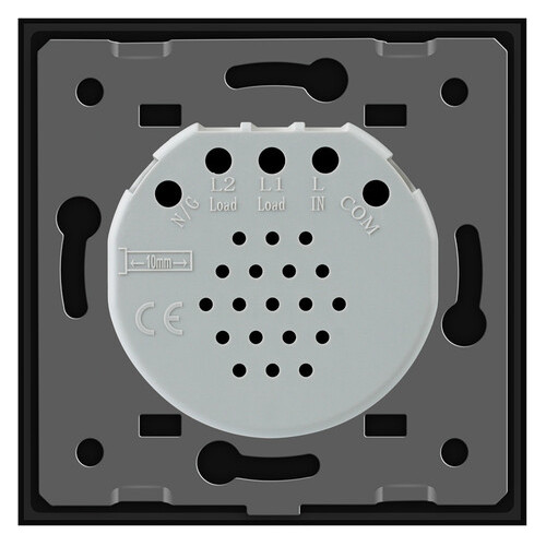Сенсорний вимикач Livolo з функцією дистанційного керування, чорний (VL-C701R-12) фото №4