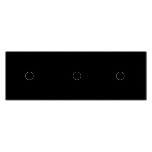 Сенсорний димер Livolo на 3 канали 1 1 1, колір чорний, скло (VL-C703D-12) фото №1