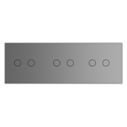 Сенсорний вимикач Livolo 2 2 2, колір сірий, скло (VL-C706-15) фото №5