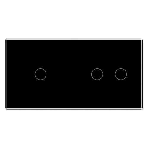 Сенсорний прохідний вимикач Livolo 1-2 з дистанційним керуванням, колір чорний (VL-C701SR/C702SR-12) фото №2