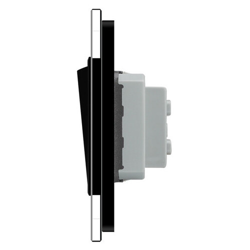 Клавішний прохідний вимикач Livolo 1 лінія колір чорний (VL-C7K1S-12) фото №2