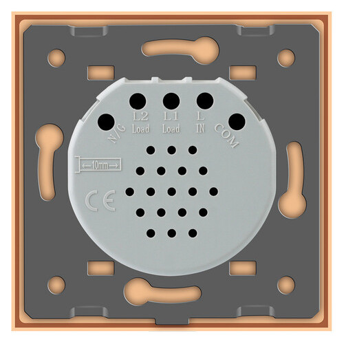 Сенсорна кнопка Livolo імпульсний вимикач золотого скла (VL-C701H-13) фото №3