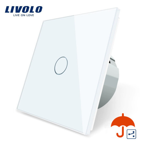 Сенсорний прохідний маршовий перехресний вимикач Livolo захист IP44 білий (VL-C701S-IP-11) фото №3