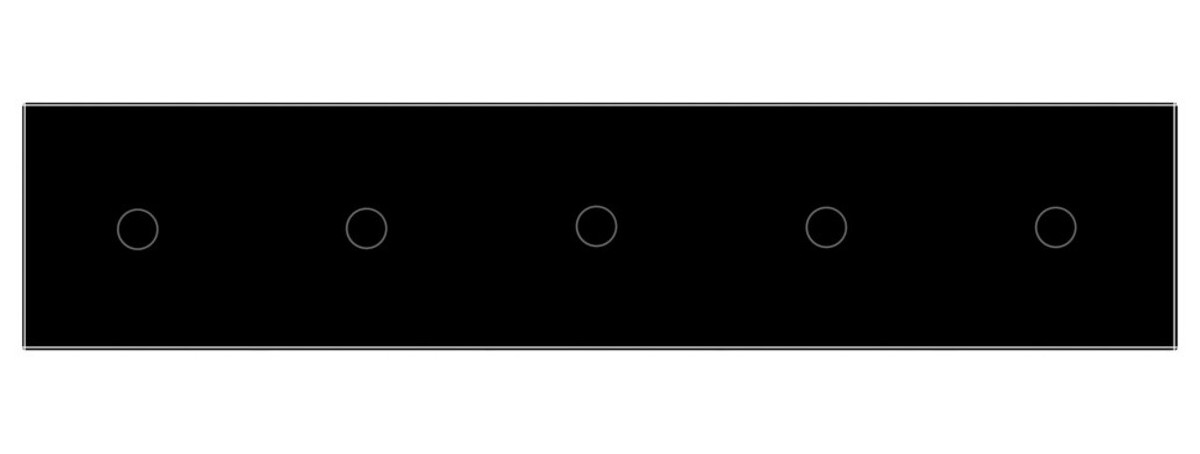 Сенсорний вимикач 5 каналів (1-1-1-1-1) Livolo дистанційне керування чорне скло (VL-C705R-12) фото №1