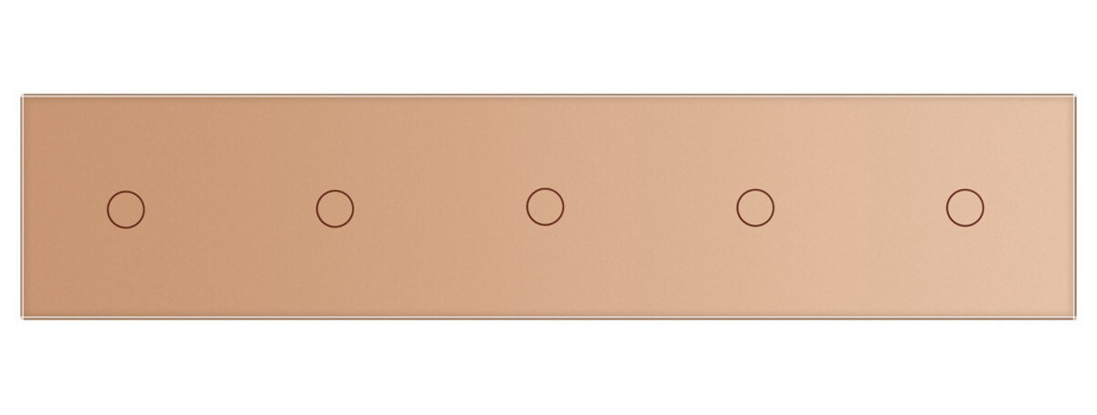 Сенсорний вимикач 5 каналів (1-1-1-1-1) Livolo дистанційне керування золото скло (VL-C705R-13) фото №2