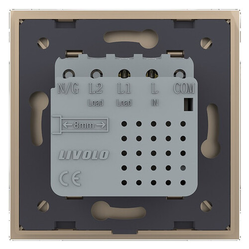 Сенсорний вимикач Livolo Sense золотий (722000113) фото №4