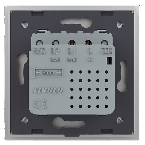 Сенсорний вимикач Livolo Sense сірий (722000115) фото №4