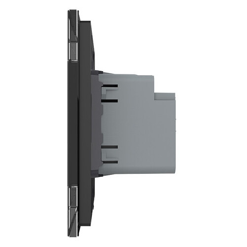 Сенсорний прохідний вимикач Livolo Sense чорний (722000312) фото №3