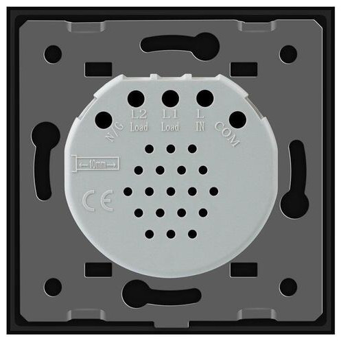 Сенсорний диммер із захистом від бризок 1 сенсор Livolo чорний скло (VL-C701D-IP-12) фото №5