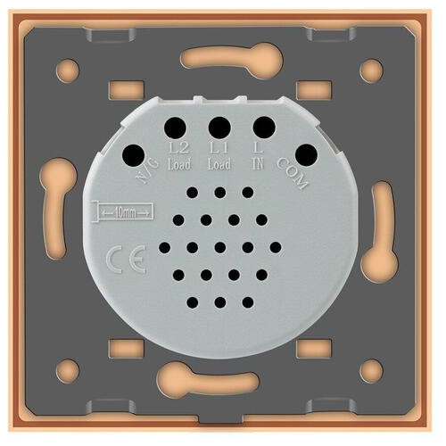 Сенсорний диммер із захистом від бризок 1 сенсор Livolo золотий скло (VL-C701D-IP-13) фото №4