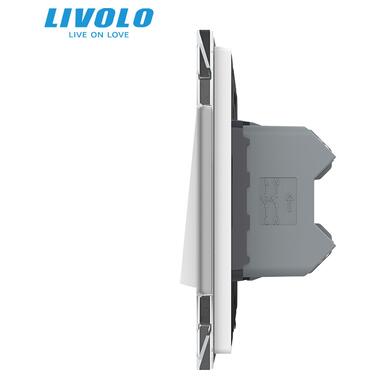 Двоклавішний перехресний вимикач Livolo білий (VL-C7FCMM10A-1WP) фото №3