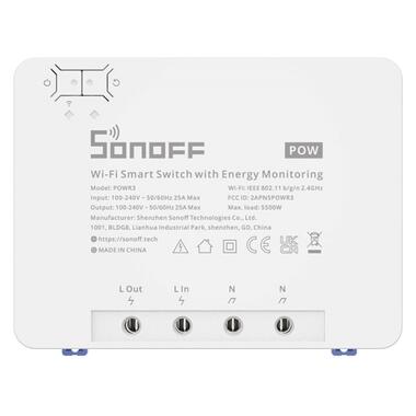 Розумний 1-канальний Wi-Fi перемикач Sonoff POWR3 фото №1