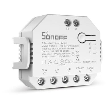 Смарт-перемикач Sonoff Wi-Fi із подвійним реле та вимірюванням потужності фото №1