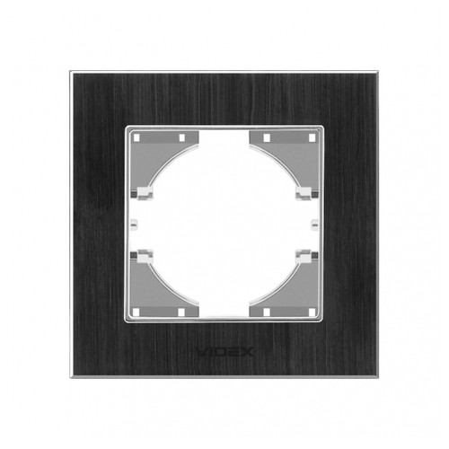 Videx чорний алюміній одинарна горизонтальна BINERA (VF-BNFRA1H-B) фото №2