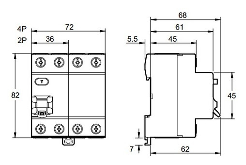 Диференціальний вимикач Schneider Elektric 4Р/0,03А/25А (EZ9R34425) фото №2