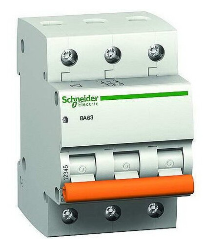 Автоматичний вимикач Schneider Electric ВА63 3П 50A C (11228) фото №1