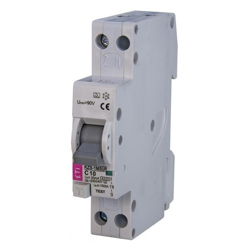Диференціальний автоматичний вимикач ETI KZS-1M SUP C 16/0,03 (2175724) фото №1