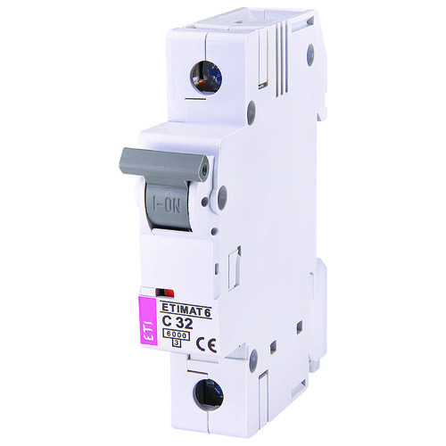 Автоматичний вимикач ETI ETIMAT 6 1p З 32А (6 kA) (2141519) фото №1