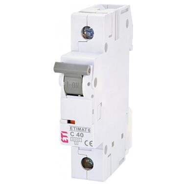Автоматичний вимикач ETI, ETIMAT 6 1p З 40А (6 kA) (2141520) фото №1