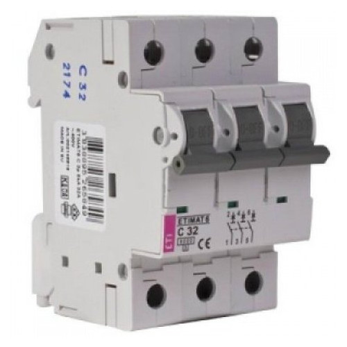 Автоматичний вимикач ETI Etimat 10 3p C 16А (10 kA) фото №1