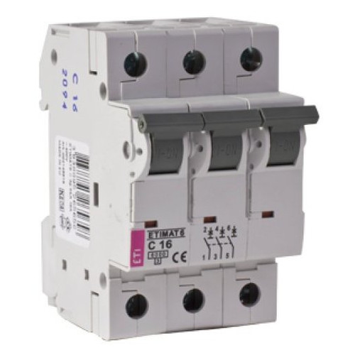 Автоматичний вимикач ETI Etimat 10 3p C 25А (10 kA) фото №2